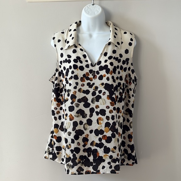 CABI Sleeveless Blouse, 3989 Seismic Top, Medium - Picture 2 of 6